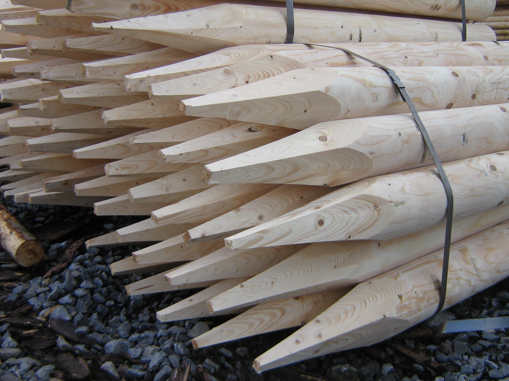 pin poteau de clôture 10pcs piquet en bois rond pieux en bois